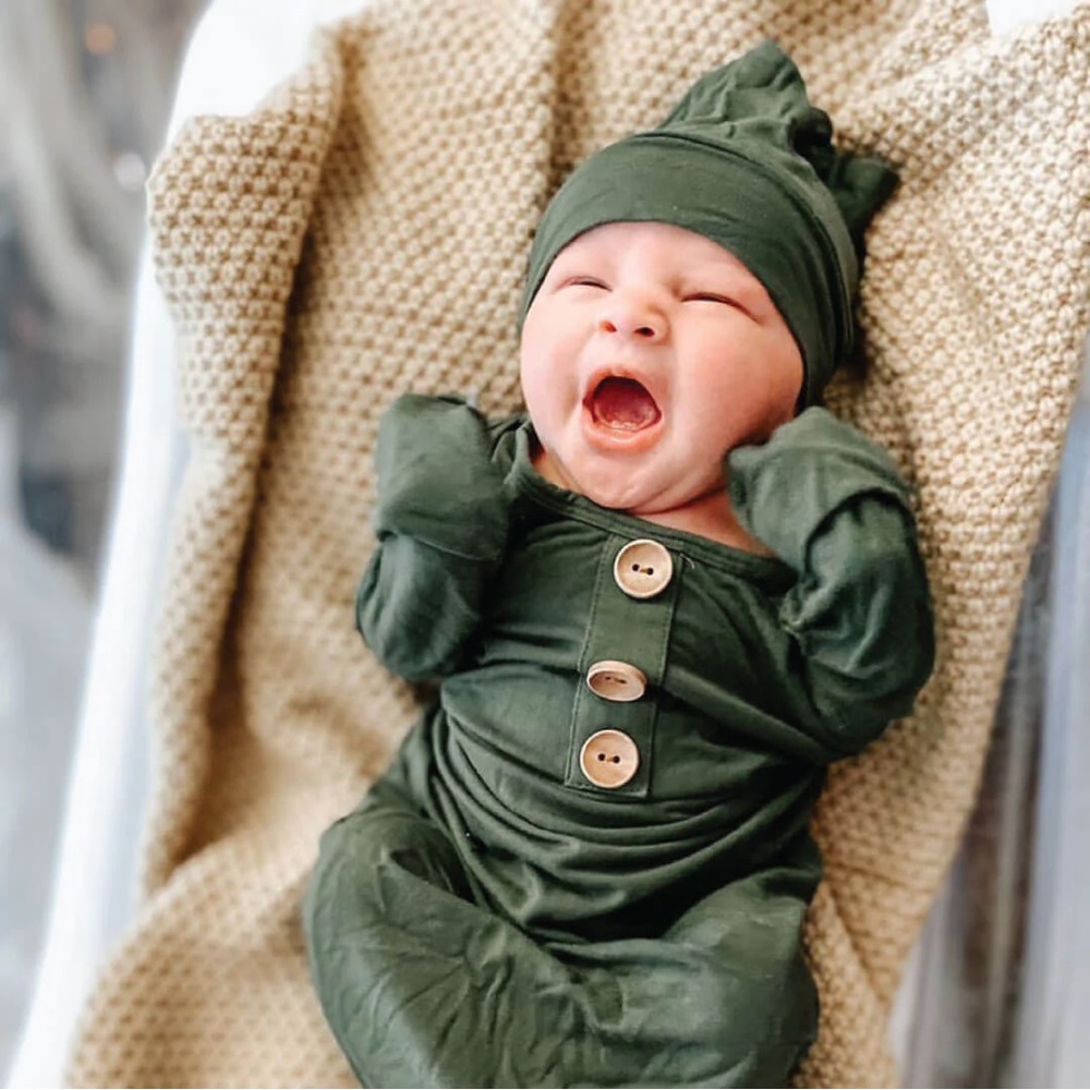 Caden lane knotted gown olive